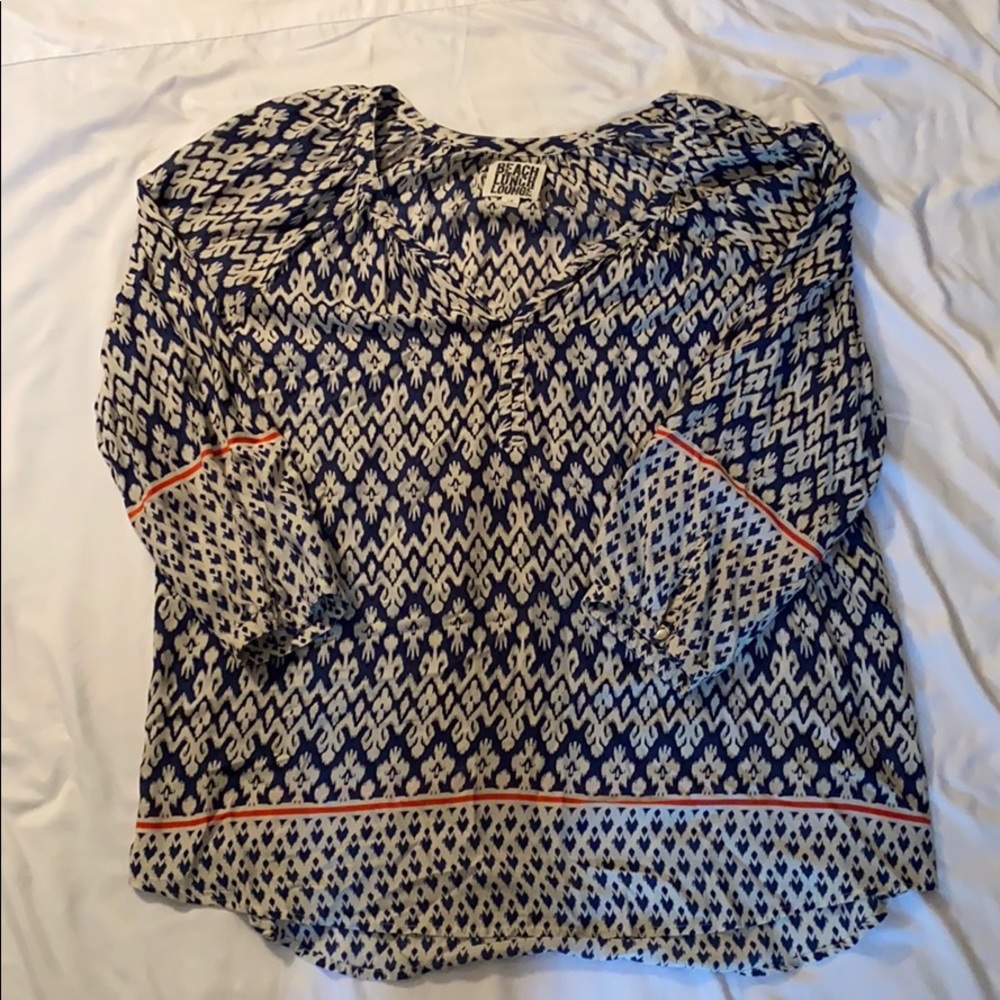 Red white and blue light weight summer tunic